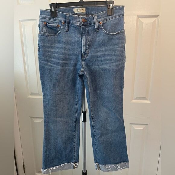Madewell Mid-Rise Kick Out Cropped Jeans Size 30 - Picture 1 of 10